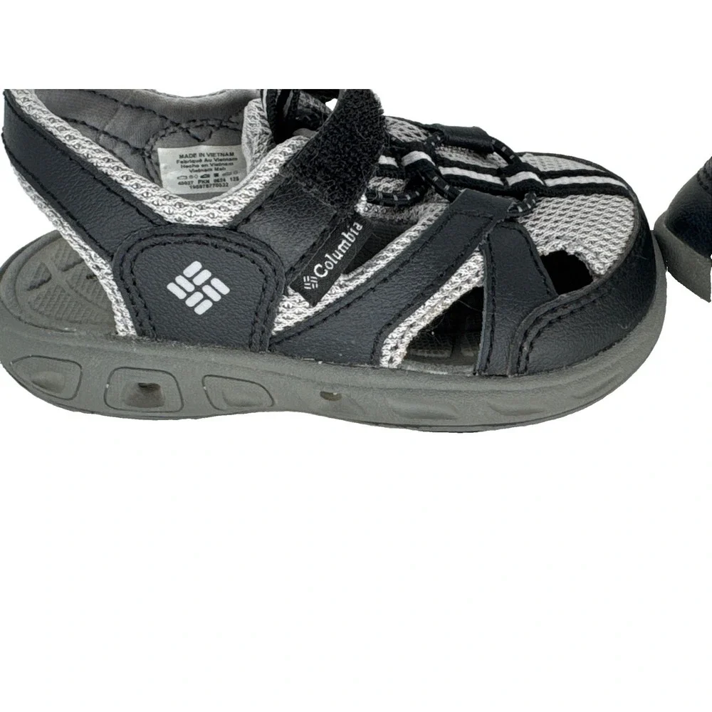 Columbia Kids Toddler Techsun Vent 24 Sandals Black Grey Water Shoes Size 7